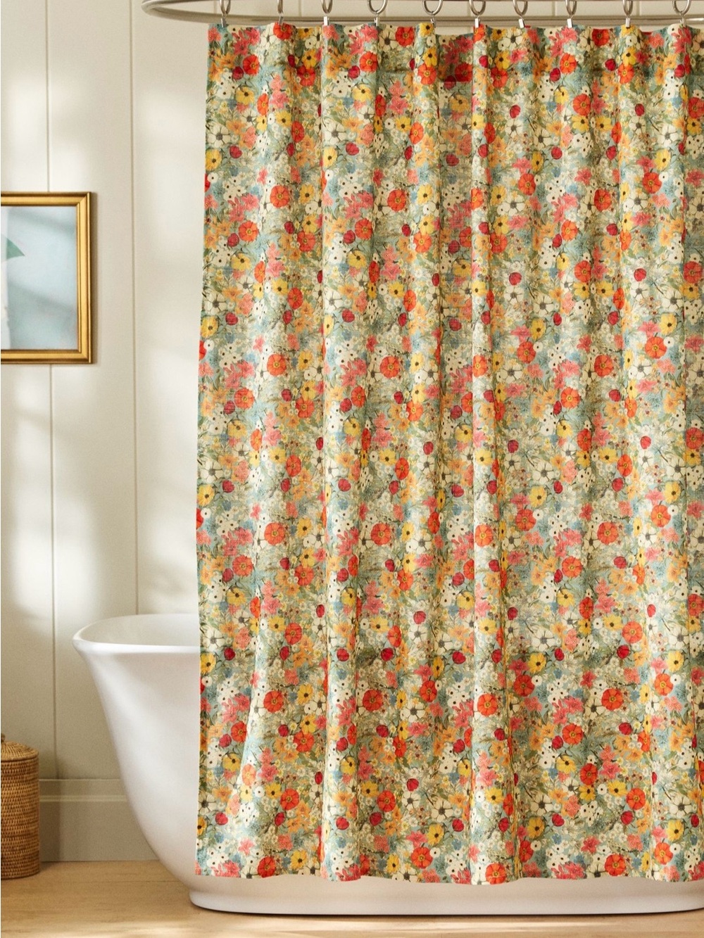 Anthropologie Printed Cotton Slub Shower Curtain Collection